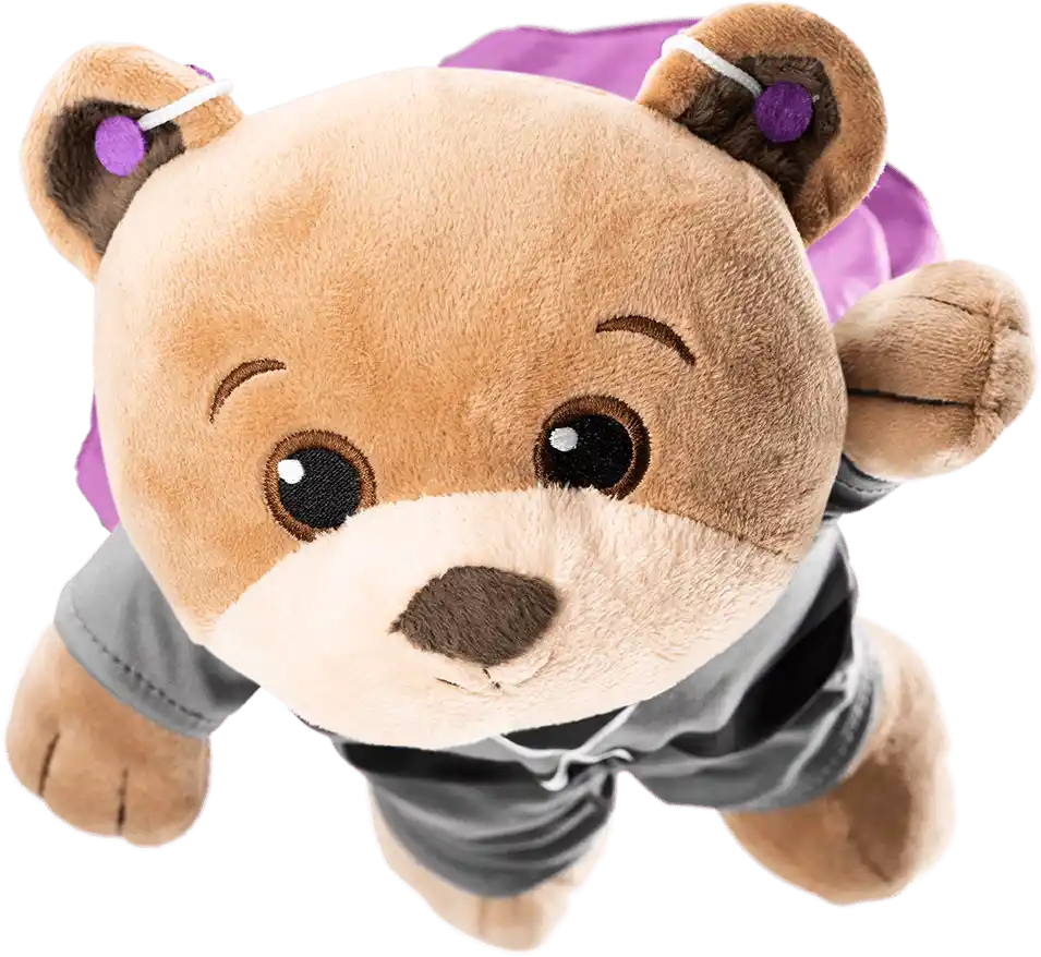 Teddybär aus weichem Stoff als Kuschelspielzeug